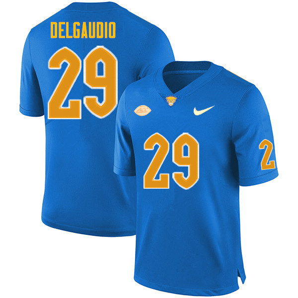 Men #29 Luke DelGaudio Pitt Panthers College Football Jerseys Sale-Royal